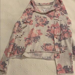 Justice sweatshirt with sleeve slits